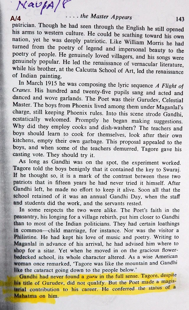 Note from Manilal to Moolshanker Mehta.